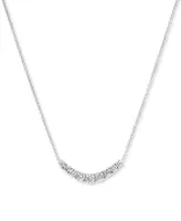 Diamond Curve Statement Necklace (1 ct. t.w.) in 14k White Gold