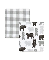 Hudson Baby Infant Silky Plush Blanket, Gray Elephant, 30x36 inches