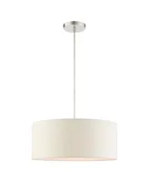 Meadow 3 Lights Drum Pendant - Silver