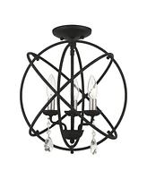 Aria 3 Lights Convertible Chandelier or Semi Flush