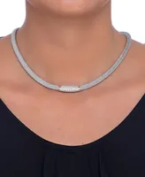 Diamond Mesh Collar Necklace in 14k Gold and Sterling Silver (1/4 ct. t.w.)
