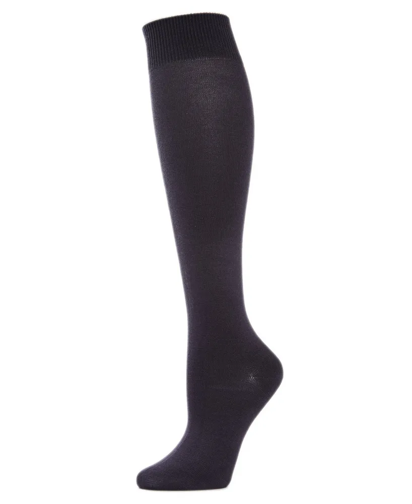 MeMoi Women's Bamboo Blend Knit Knee High Socks