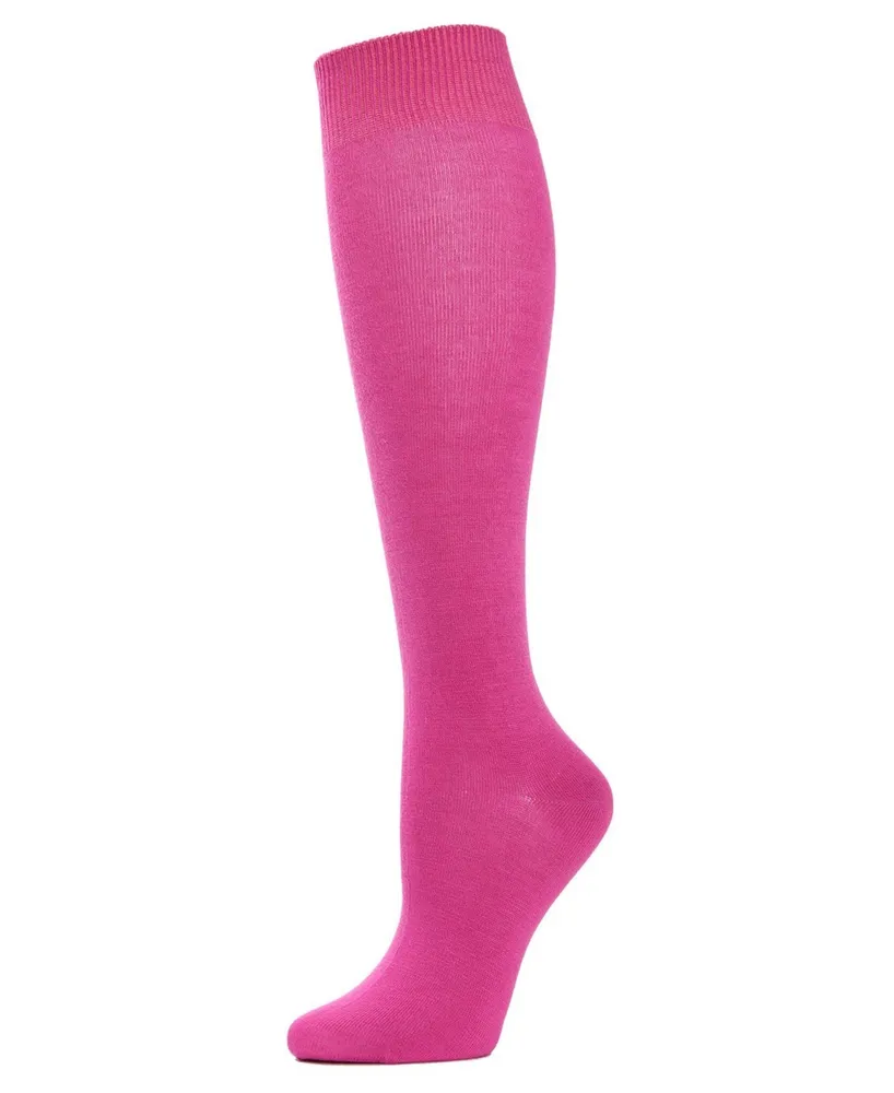 MeMoi Women's Bamboo Blend Knit Knee High Socks