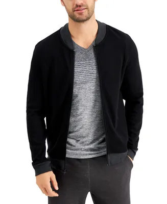 Alfani Men's Zip-Front Sweater Jacket, Created for Macy's