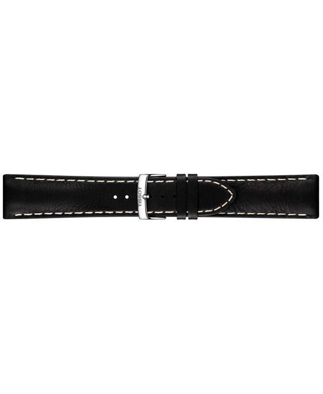 Tissot Men's Swiss Pr 100 Sport Black Leather Strap Watch 42mm