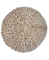 Holly Cotton and Jute Pouf or Ottoman