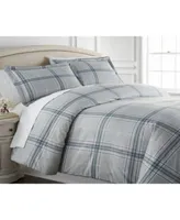 Ultra Soft Plaid Down Alternative 3 Piece Comforter Set