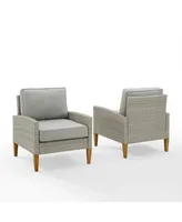 Capella Outdoor Wicker 2 Piece Chair Set