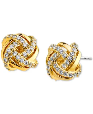 Eliot Danori Pave Knot Stud Earrings, Created for Macy's