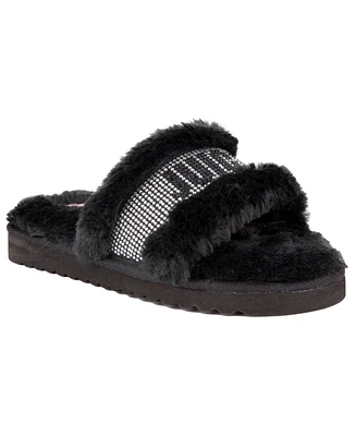 Juicy Couture Women's Halo Faux Fur Slip-On Slippers