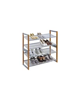 Neu Home Wooden Stackable Shoe Rack