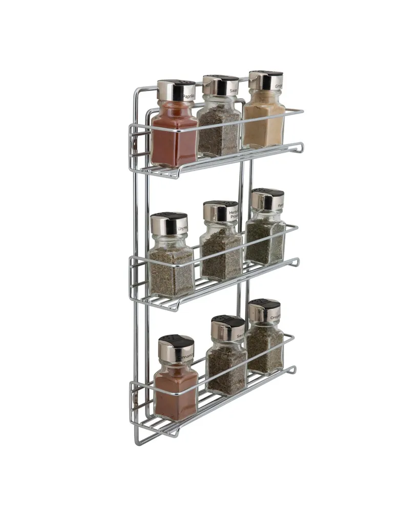 Neu Home 3 Tier Wall Mountable Spice Rack - Silver