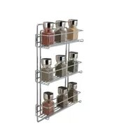 Neu Home 3 Tier Wall Mountable Spice Rack - Silver