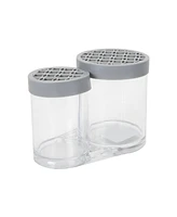 Simplify 2 Compartment Cosmetic Brush Holder