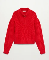 Mango Women's Zip Knit Sweater