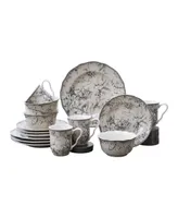 222 Fifth Adelaide Toile 16 Piece Dinnerware Set, Service for 4