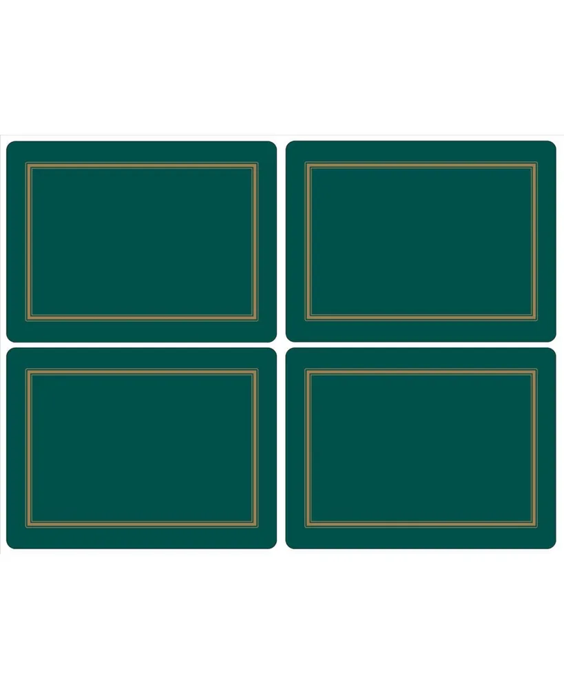 Pimpernel Classic Emerald Placemats, Set of 4