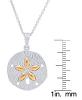 Diamond Accent Sand Dollar Gold Plate Pendant