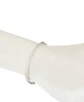 Lauren Ralph Lauren Sterling Silver and Cubic Zirconia Pave Bangle Bracelet