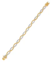 Diamond Accent Infinity Bracelet in Gold-Plate