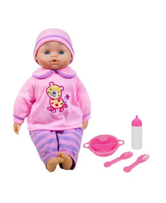 Lissi Dolls 16" Soft Baby Doll with Feeding Accessories