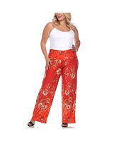 White Mark Plus Floral Paisley Printed Palazzo Pants