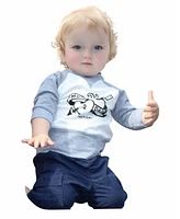 Baby Boys and Girls Organic Cotton Tattoo Sweatshirt