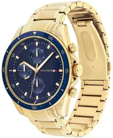 Tommy Hilfiger Men's Chronograph Gold-Tone Bracelet Watch 44mm