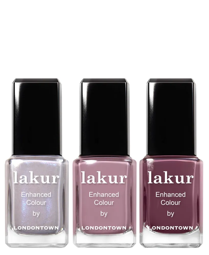 Londontown 3-Pc. Royal Plum Lakur Enhanced Colour Nail Polish Set