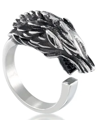 Andrew Charles by Andy Hilfiger Men's Wolf Ring Stainless Steel
