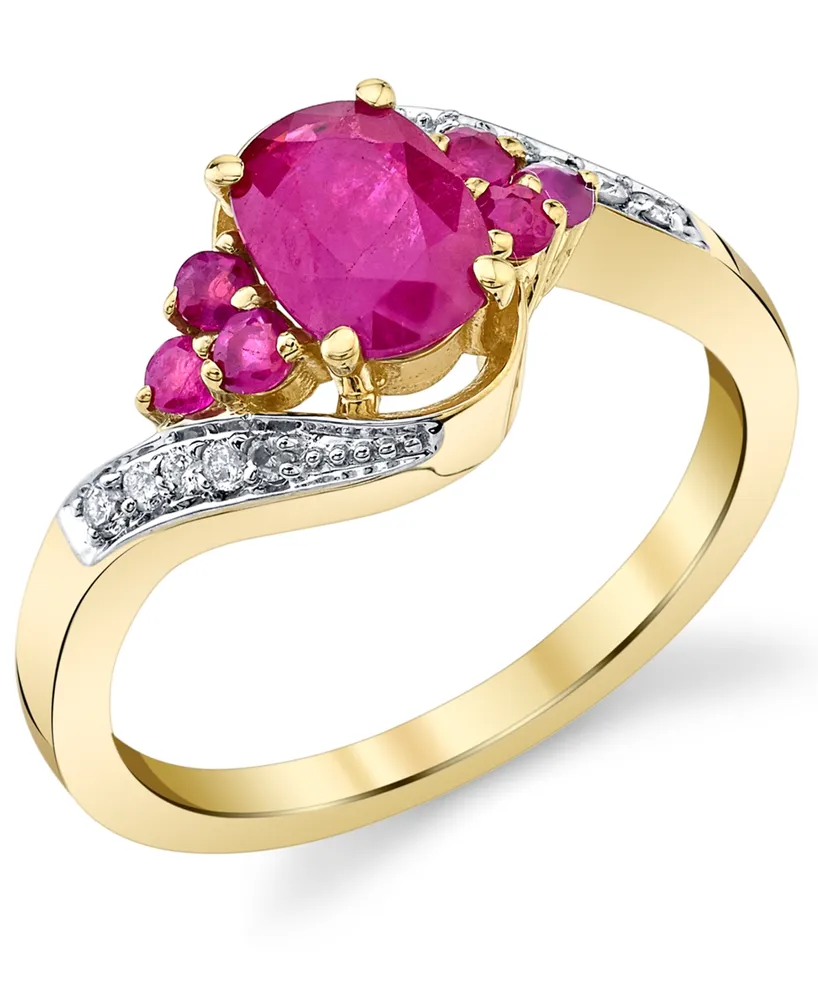 Ruby (1-1/3 ct. t.w.) & Diamond (1/10 ct. t.w.) Ring in 10k Gold