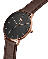 Mvmt Men's Legacy Slim Brown Leather Strap Watch 42mm