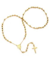 Steeltime Women's 18K Gold Plated Rosary Necklace