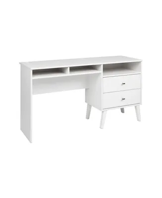 Prepac Milo Desk with Side Storage and 2 Drawers