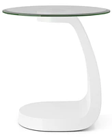 Furniture of America Kilvo Glass Top End Table