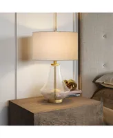 Lagos Table Lamp with Flax Shade - Gold