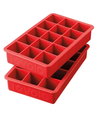 Tovolo Perfect Cube Silicone Ice Cube Tray for Whiskey, Bourbon, Spirits & Liquor, Set of 2