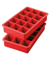Tovolo Perfect Cube Silicone Ice Cube Tray for Whiskey, Bourbon, Spirits & Liquor, Set of 2