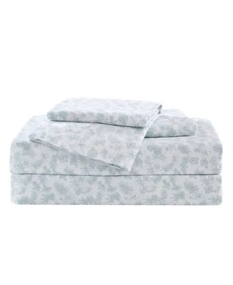 Tommy Bahama Hibiscus Bloom Washed Cotton Queen Sheet Set