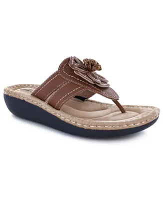 Cliffs by White Mountain Women's Carnation Thong Comfort Sandals