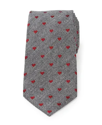 Men's Herringbone Heart Tie