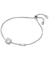 Michael Kors Silver-Tone Crystal Slider Bracelet