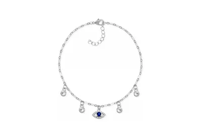 And Now This Blue Evil Eye Crystal Station Anklet