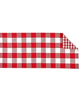 Design Imports Reversible Gingham - Buffalo Check Table Runner, 14" x 108"