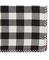 Design Imports Christmas Buffalo Check with Embroidery Placemat, Set of 6