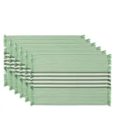 Design Import Stripes with Fringe Placemat, Set of 6