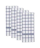 Design Imports Windowpane Terry Dishtowel, Set of 4