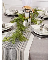 Design Imports Striped Fringed Table Runner