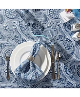 Design Imports Paisley Print Outdoor Tablecloth with Zipper