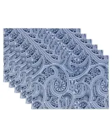 Design Imports Paisley Print Outdoor Placemat, Set of 6